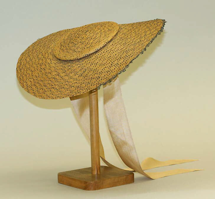 Bergère hat, straw, British