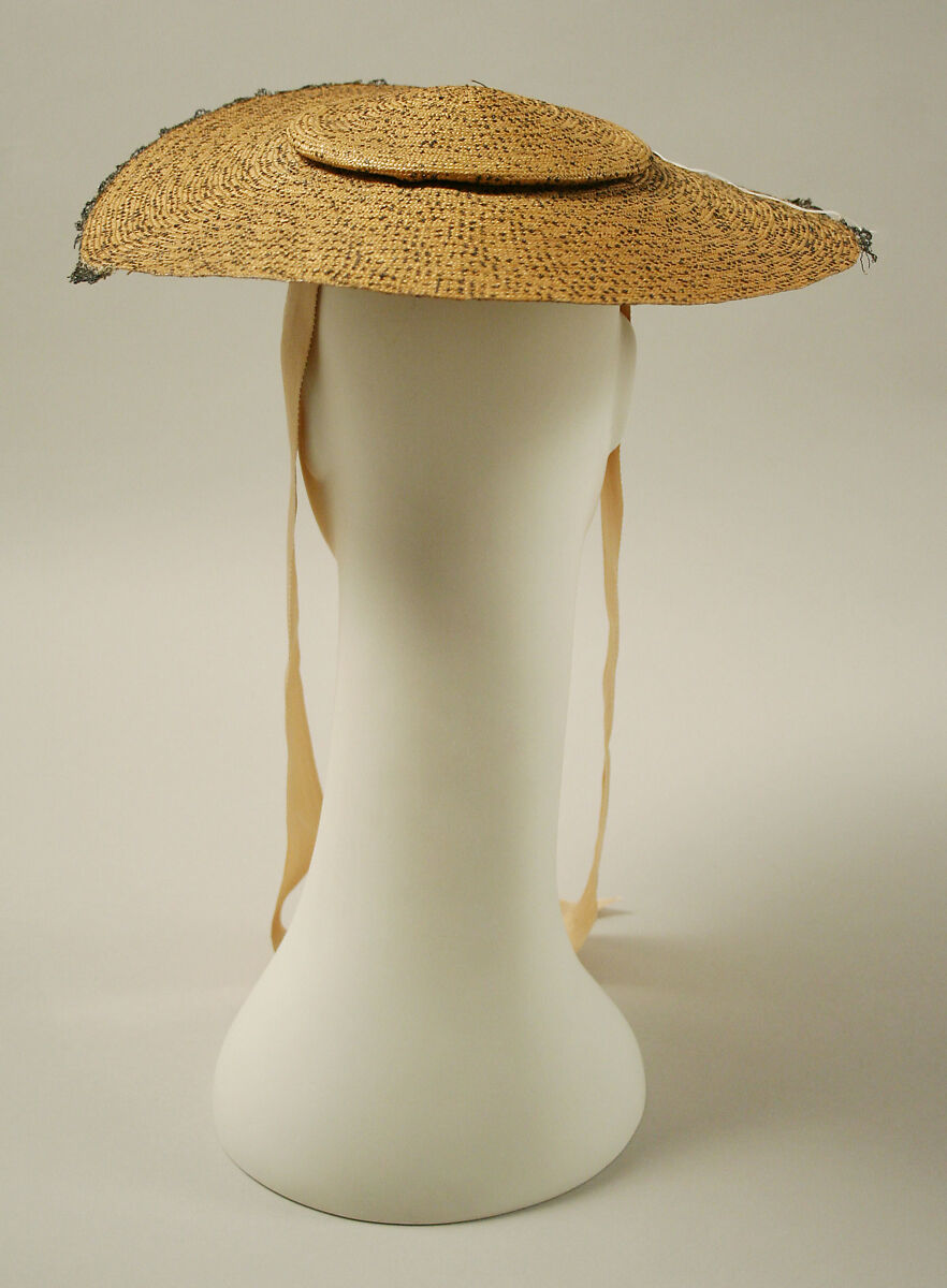 Bergère hat, straw, British
