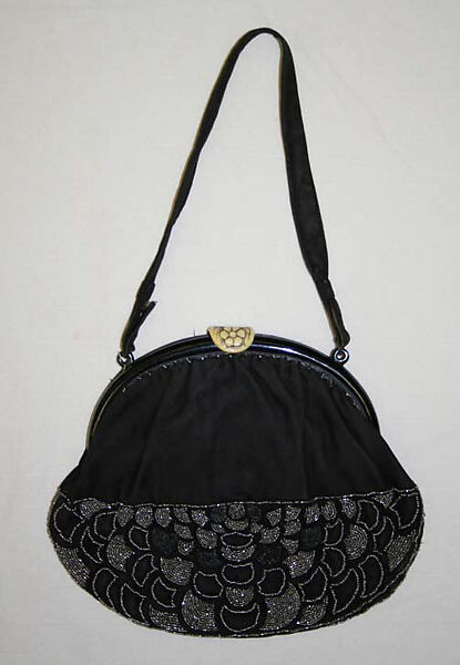 Bag, leather, probably French 