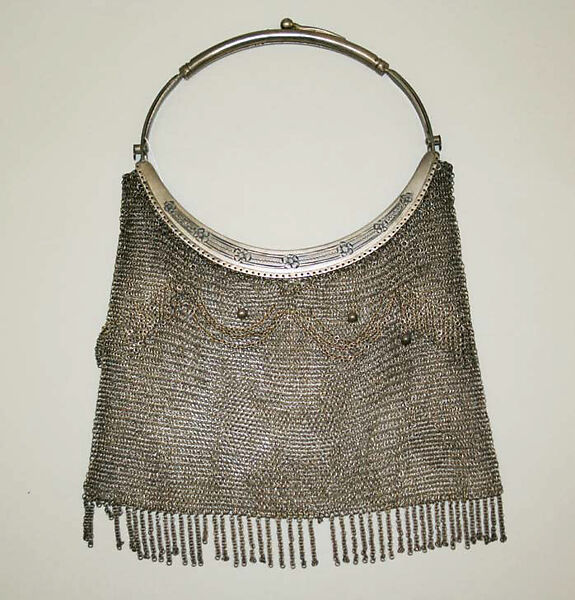 Evening bag, metal, American or European 