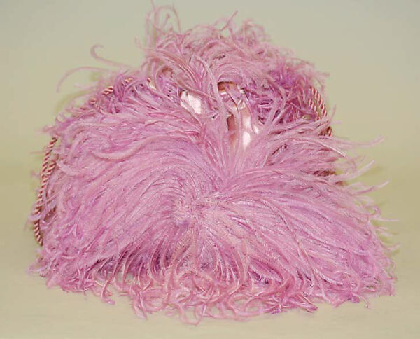 Evening bag, silk, feathers, American 