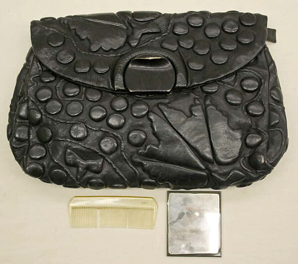 Purse, Harry Rosenfeld, leather, silk, American 