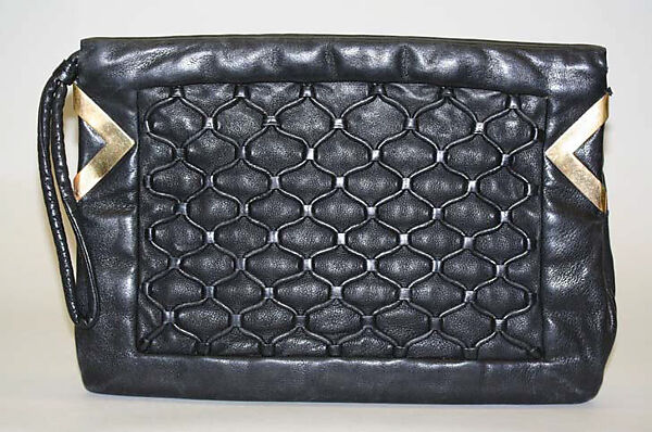 Purse, Harry Rosenfeld, leather, brass, American