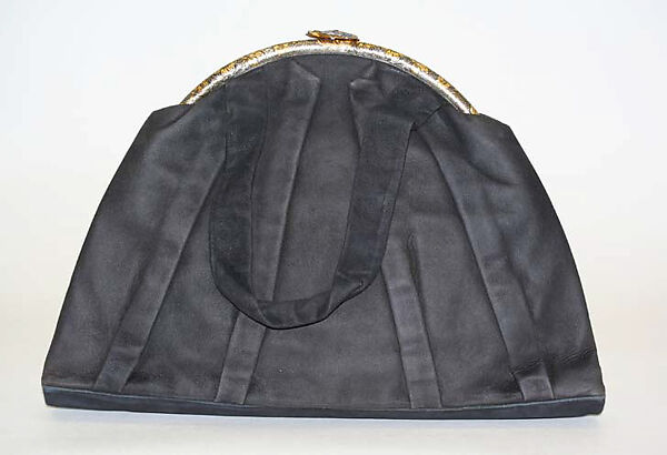 Purse, Harry Rosenfeld, leather, silk, American