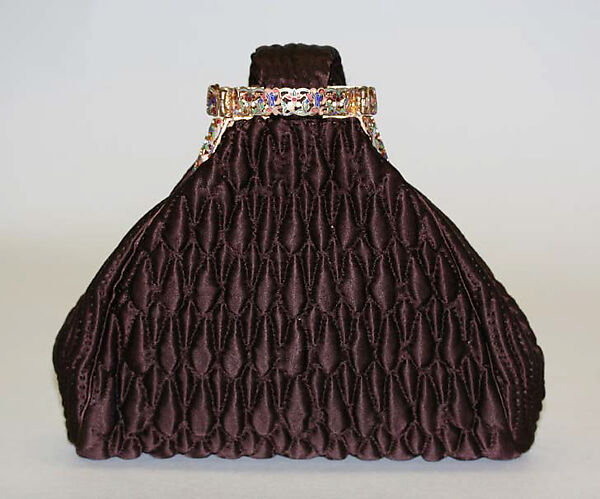 Evening bag, Miss M. Gans, silk, metal, French 