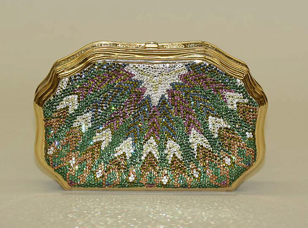 Minaudière, Judith Leiber (American, born Hungary, Budapest 1921–2018 Springs, New York), metal, glass, American 