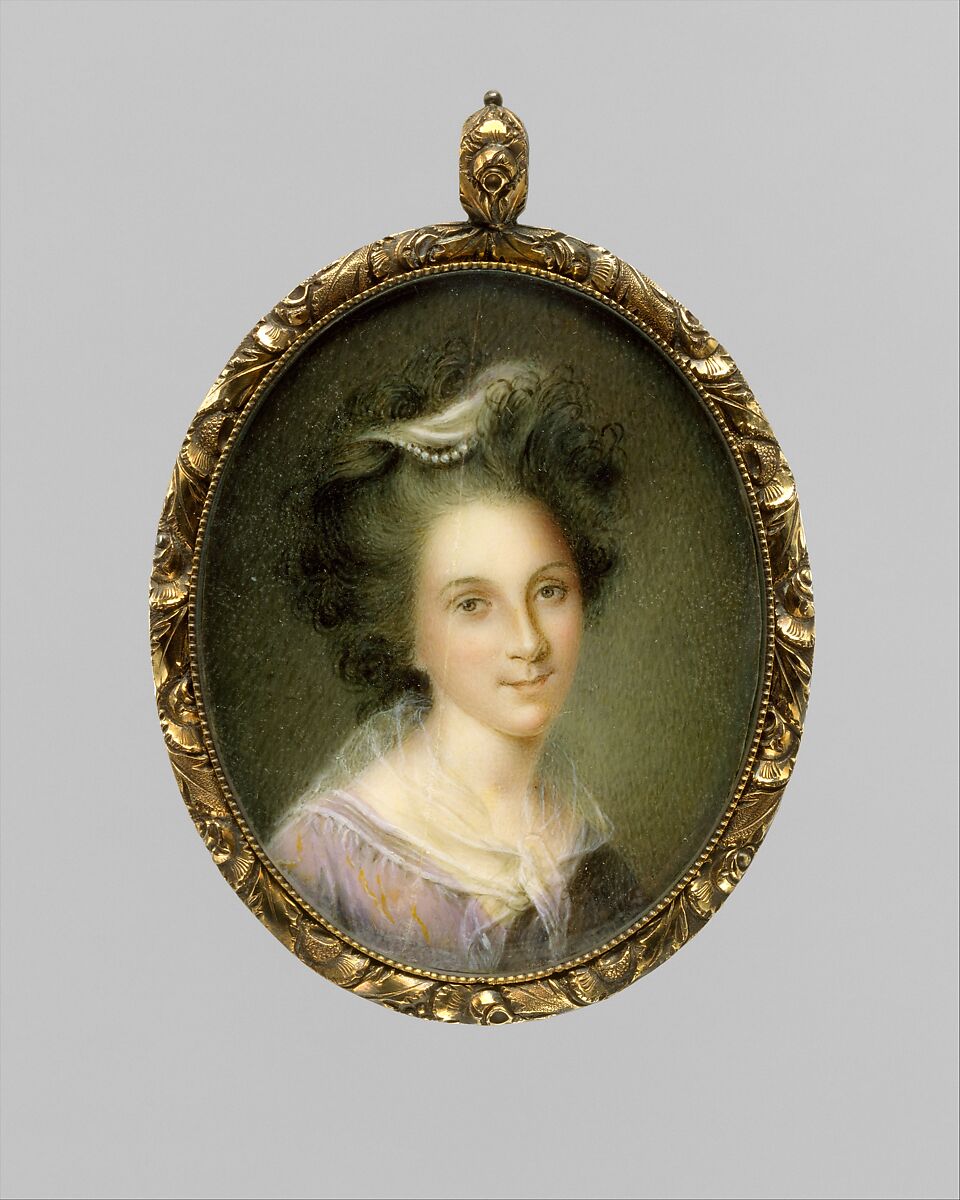 Mrs. Charles Willson Peale (Rachel Brewer), Charles Willson Peale (American, Chester, Maryland 1741–1827 Philadelphia, Pennsylvania), Watercolor on ivory, American