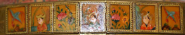 Clutch, silk, metal, French