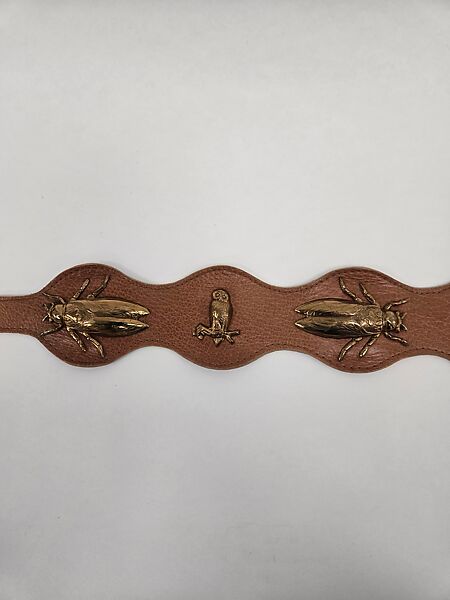 Accessory set, leather, metal, American