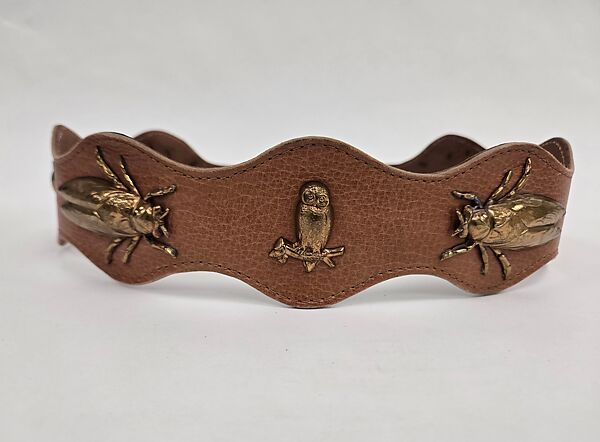 Accessory set, leather, metal, American