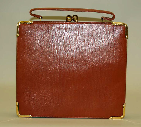 Purse, Koret, leather, metal, plastic, American
