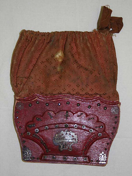 Purse, leather, steel, silk, American or European 