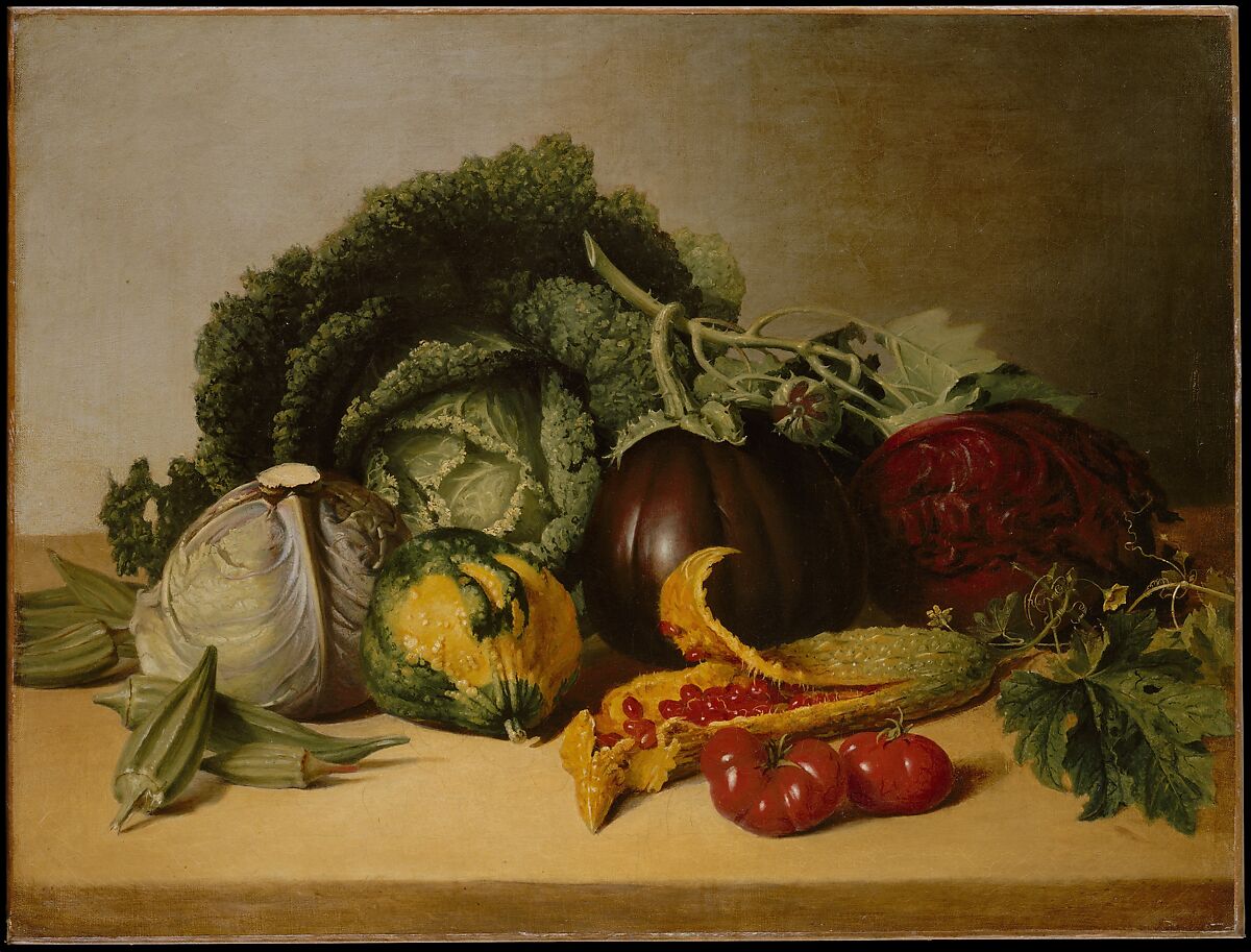 James Peale | Still Life: Balsam Apple and Vegetables | American | The