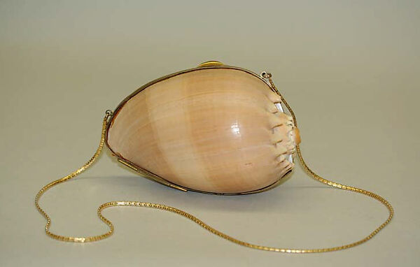 Evening bag, Judith Leiber Couture Ltd. (American, founded 1963), shell, metal, leather, American 