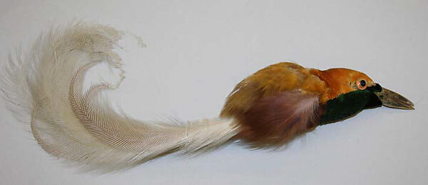 Ornament, feathers, glass, horn, American or European 
