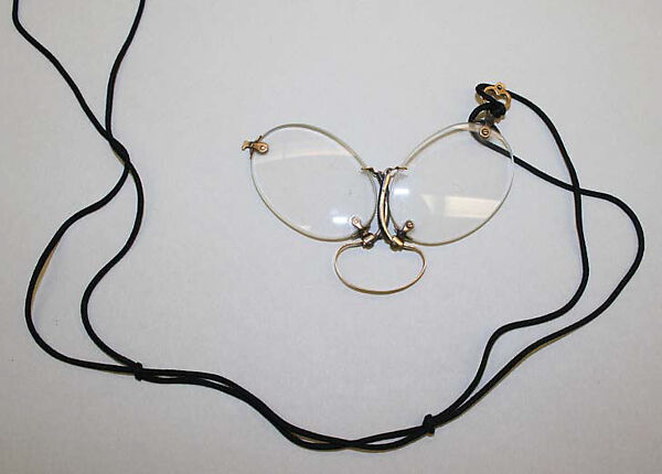 Pince-nez, metal, glass, American 