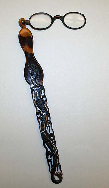 Lorgnette, tortoiseshell, American or European 