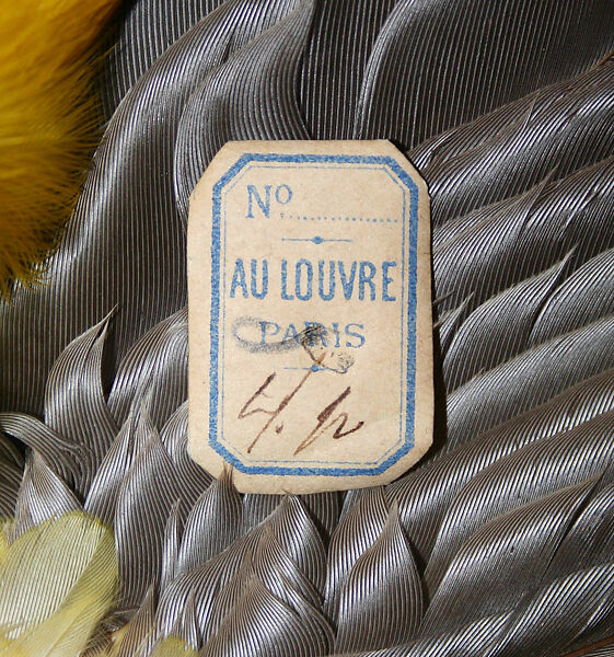 Ornament, feathers, bone, French