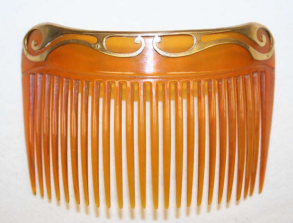 Comb, Asprey (British, founded 1781), plastic, metal, British 