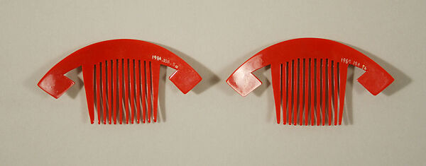 Comb, plastic (cellulose nitrate), American