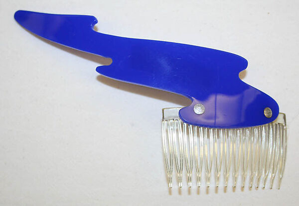 Comb, Tess Sholom, plastic, American 