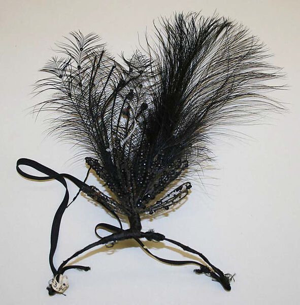 Hair accessory, feather, jet, American 