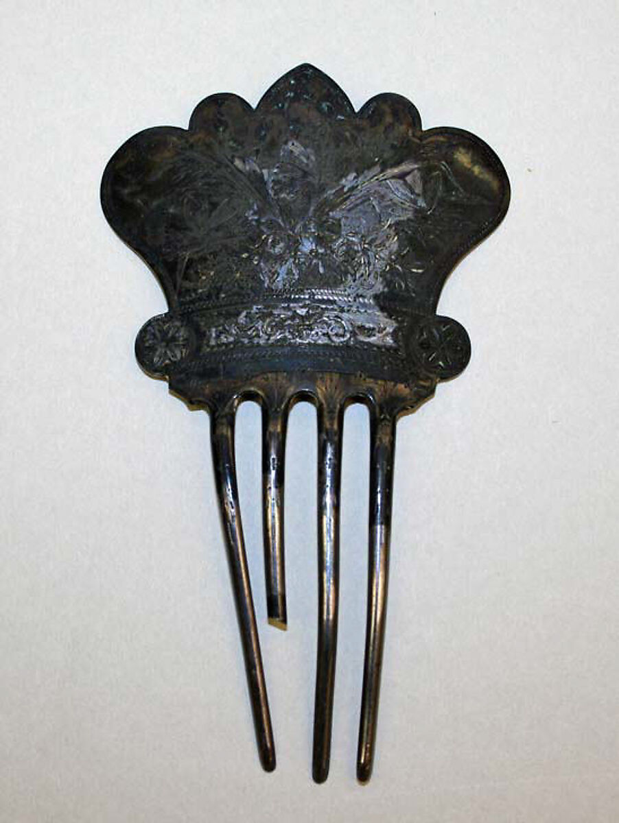 Comb, metal, probably American 