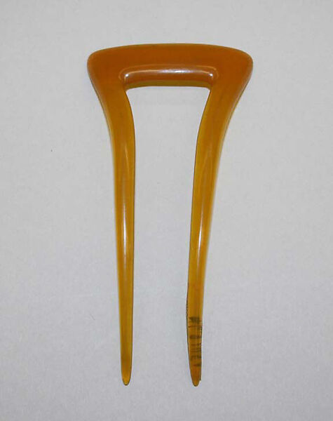 Hairpin, plastic (cellulose nitrate), probably American 