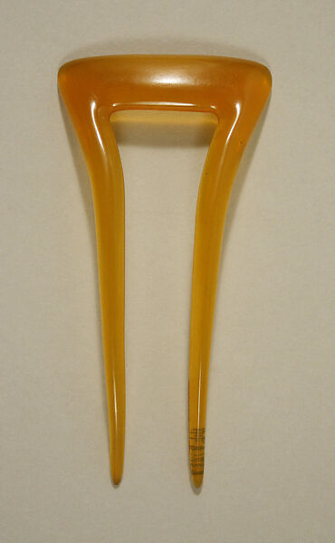 Hairpin, plastic (cellulose nitrate), probably American