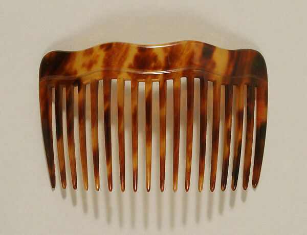 Side comb, plastic (cellulose nitrate), probably American 