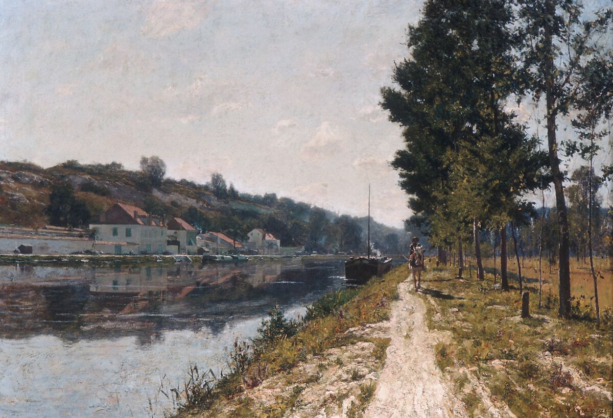 Banks of the Loing, William Lamb Picknell (1853–1897), Oil on canvas, American 