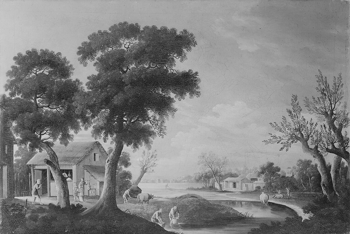 Landscape, Follower of Jean Pillement (French, Lyons 1728–1808 Lyons), Oil on canvas, American 