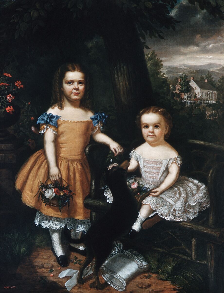 The Daughters of Daniel T. MacFarlan, Theodore E. Pine (1827–1905), Oil on canvas, American 