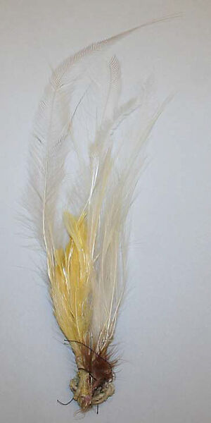 Aigrette, feathers, grass (?), American or European 