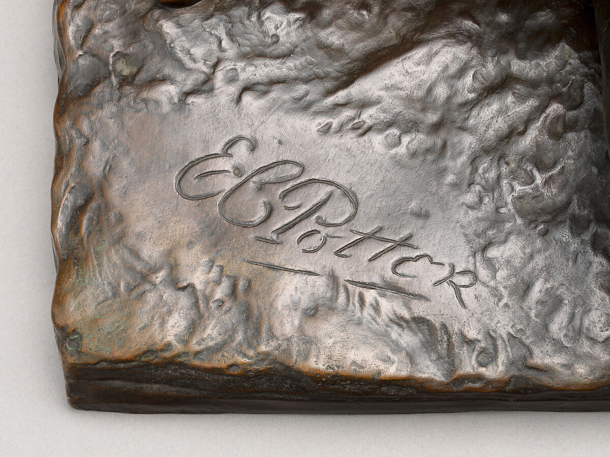 Sleeping Faun, Edward Clark Potter (1857–1923), Bronze, American