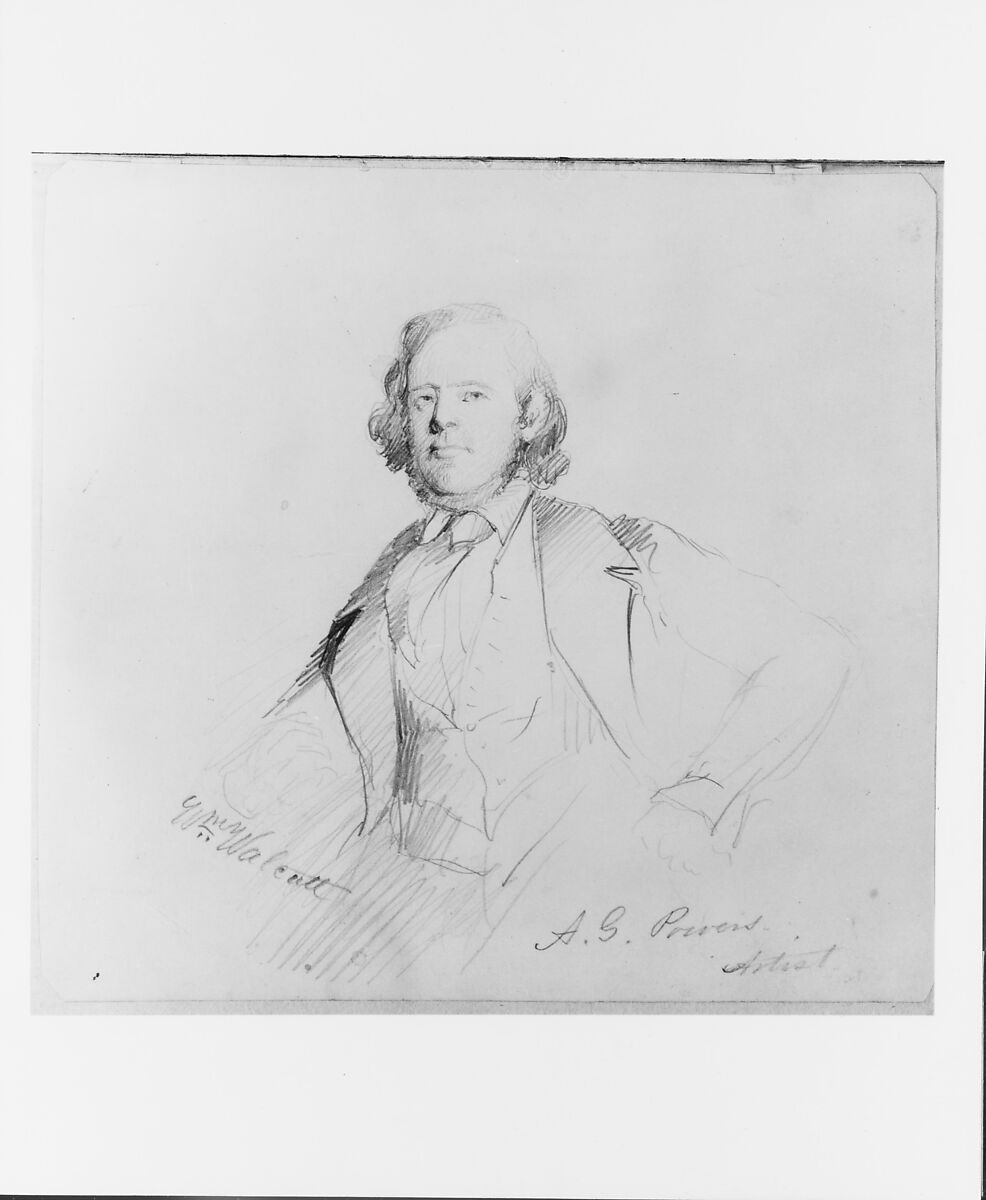 William Walcott (from McGuire Scrapbook), Alenson G. Powers (ca. 1817–ca. 1867), Graphite on off-white wove paper, American 