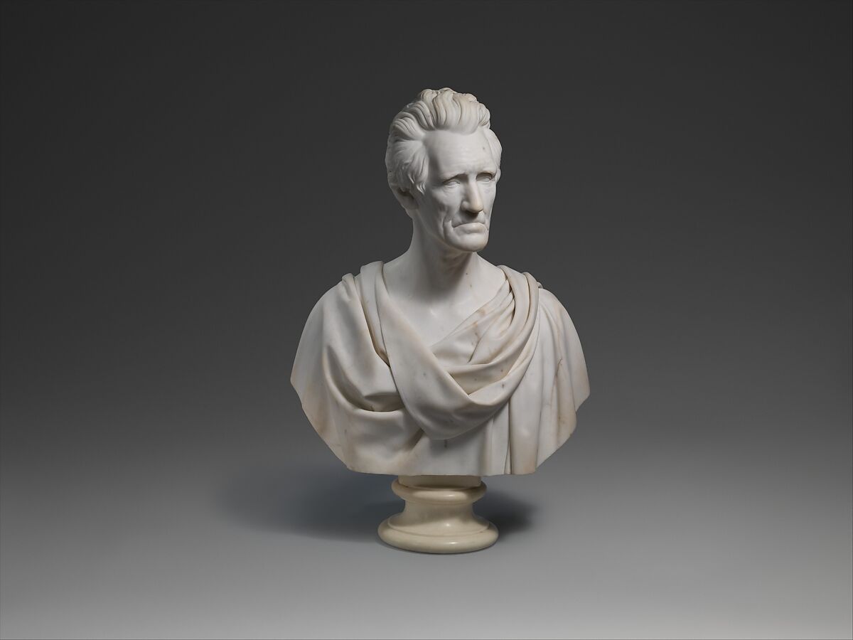Andrew Jackson, Hiram Powers (American, Woodstock, Vermont 1805–1873 Florence), Marble, American