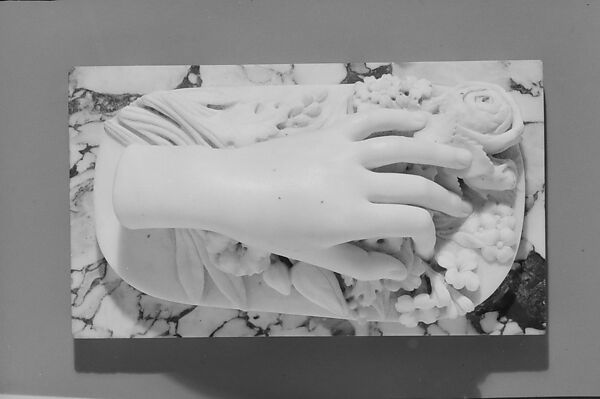 Lady's Hand and Flowers, Marble, American 