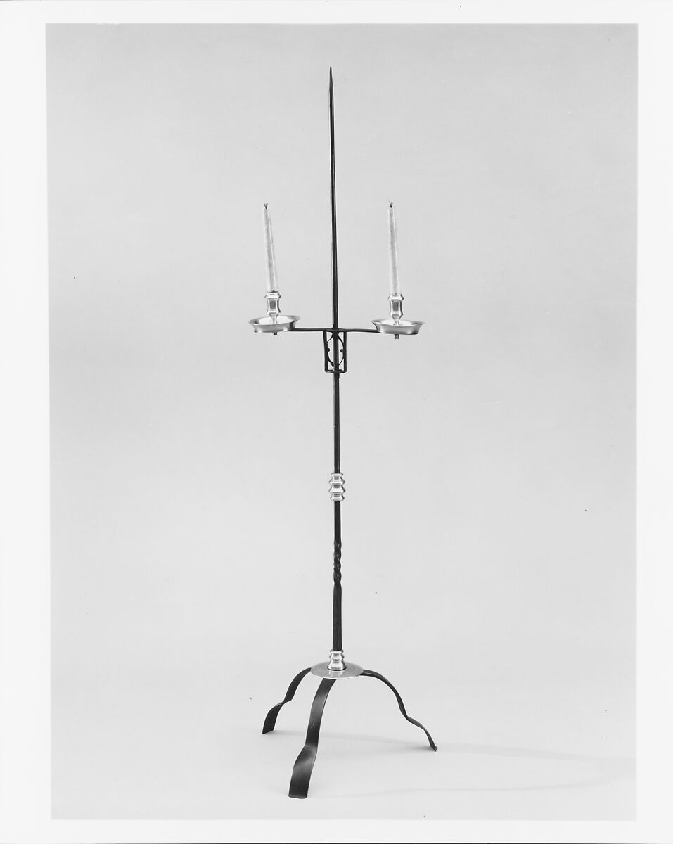 Candlestand, Benjamin Gerrish, Iron, brass, American