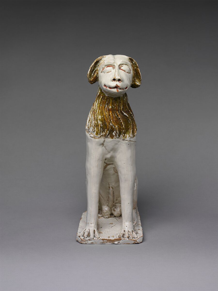 Candlestick, Tin-glazed earthenware, Mexican