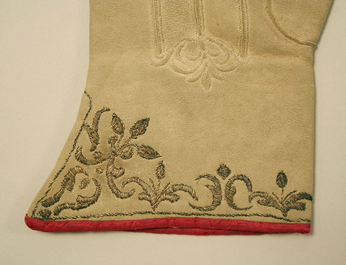 Gloves, leather, silk, French