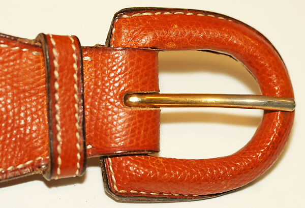 Belt, Hermès (French, founded 1837), leather, French
