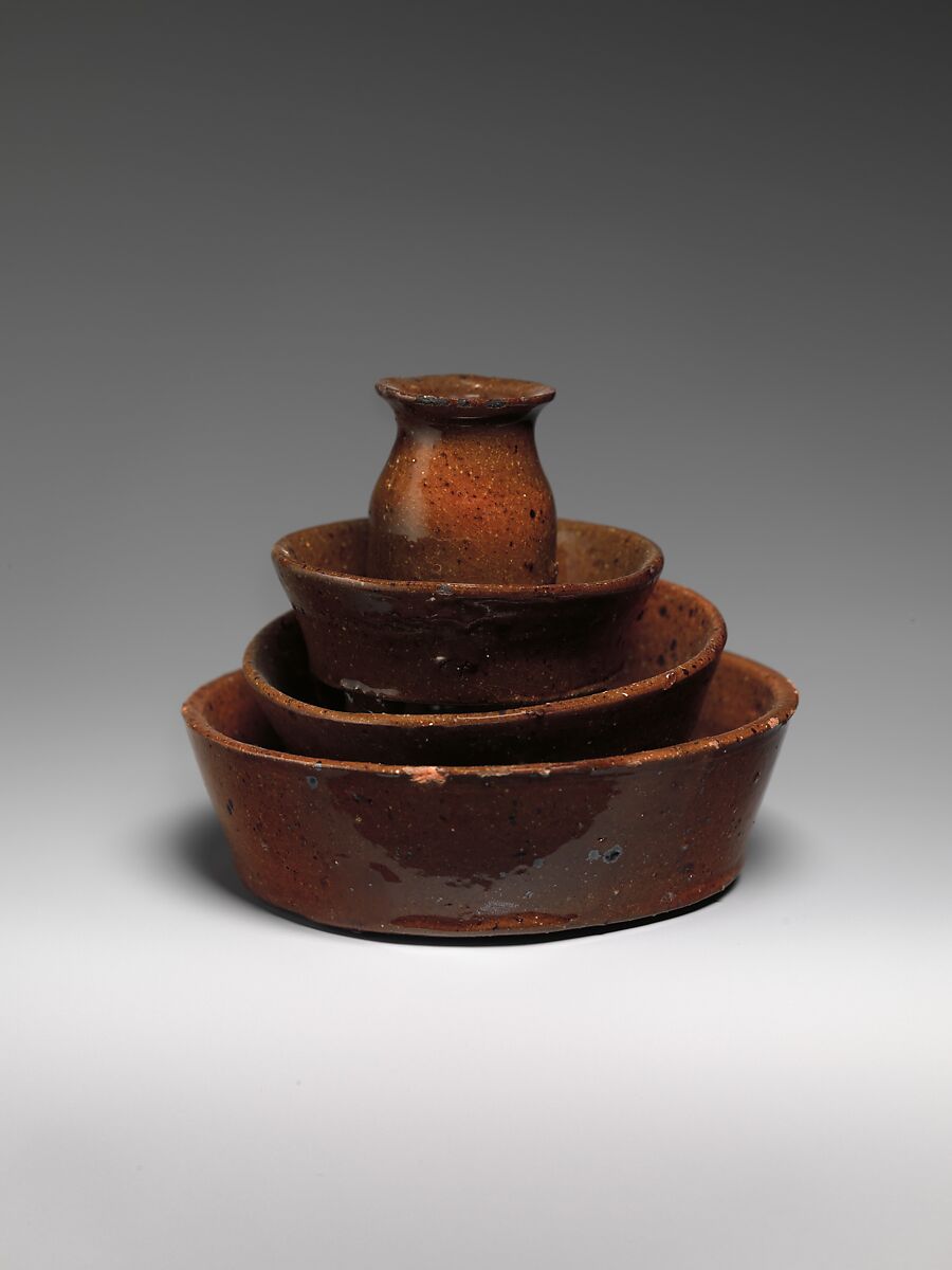 Candlestick, Earthenware, American 