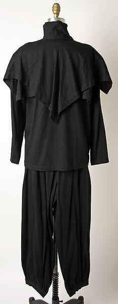 Ensemble, Issey Miyake (Japanese, 1938–2022), a,b) wool, plastic, Japanese