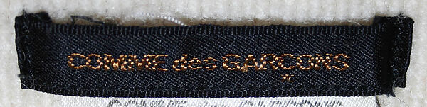 Scarf, Comme des Garçons (Japanese, founded 1969), wool and cotton, Japanese