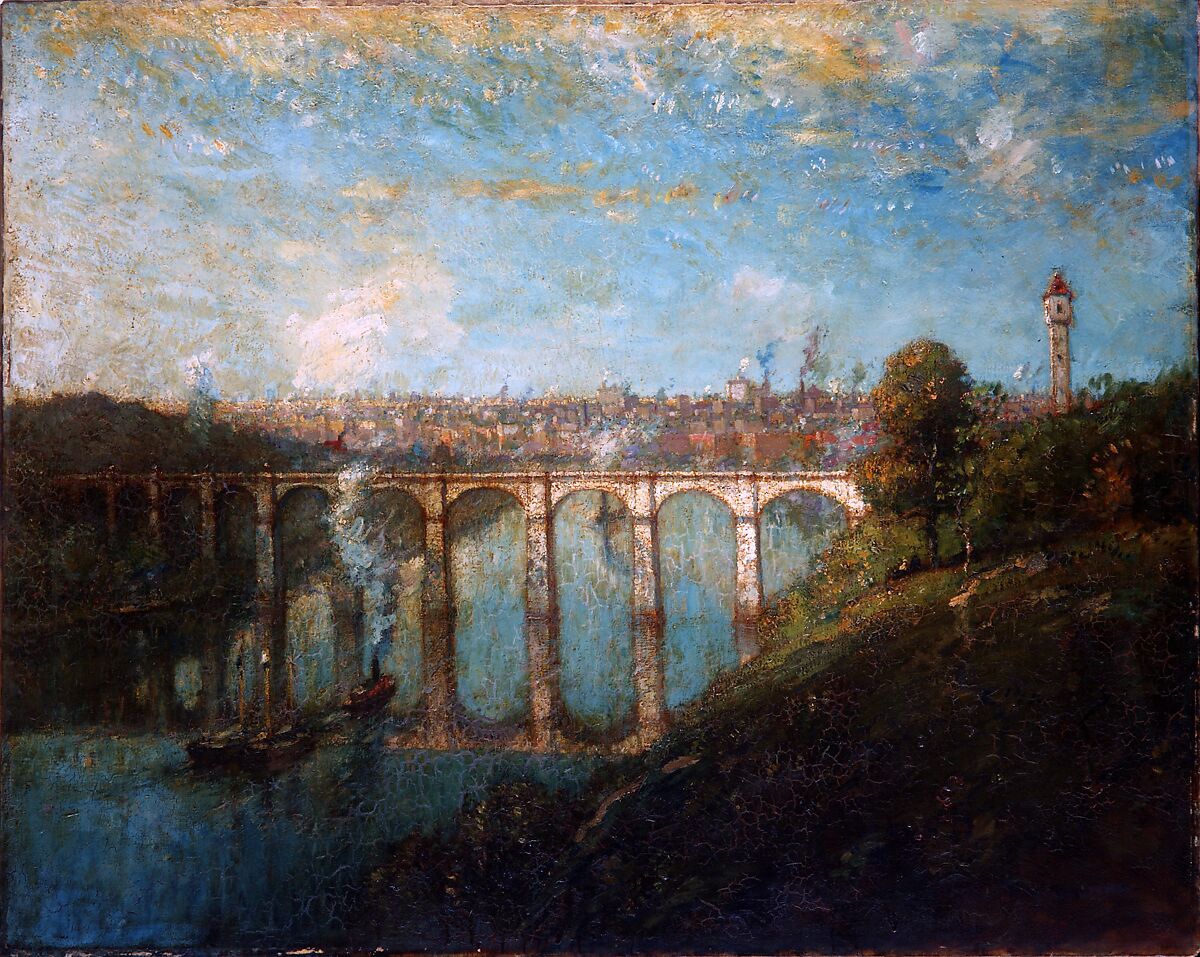 High Bridge, New York, Henry Ward Ranger (American, Syracuse, New York 1858–1916 New York), Oil on canvas, American 