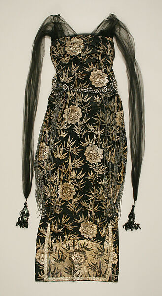 Evening dress, Farquharson &amp; Wheelock, N.Y., silk, metallic thread, plastic, American 