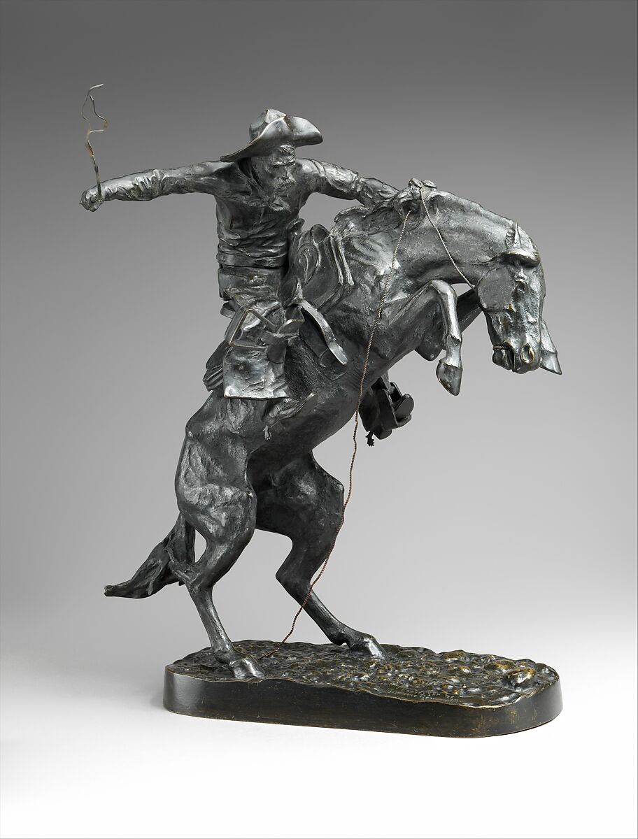 The Broncho Buster, Frederic Remington (American, Canton, New York 1861–1909 Ridgefield, Connecticut), Bronze, American 