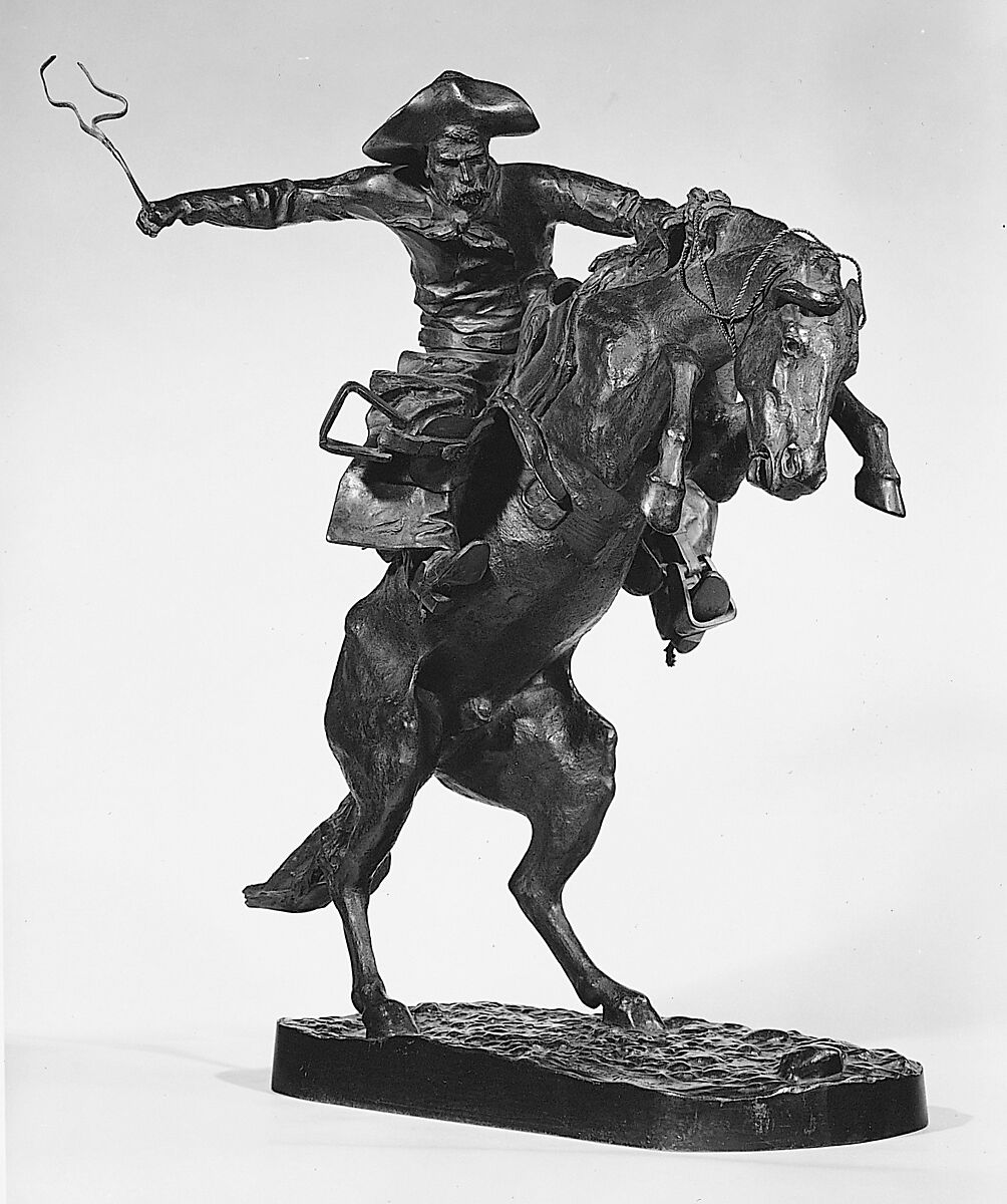 The Broncho Buster, Frederic Remington (American, Canton, New York 1861–1909 Ridgefield, Connecticut), Bronze, American