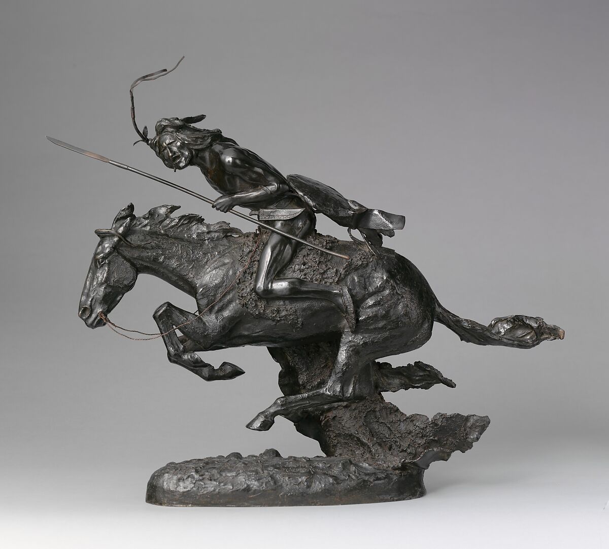 The Cheyenne, Frederic Remington (American, Canton, New York 1861–1909 Ridgefield, Connecticut), Bronze, American 